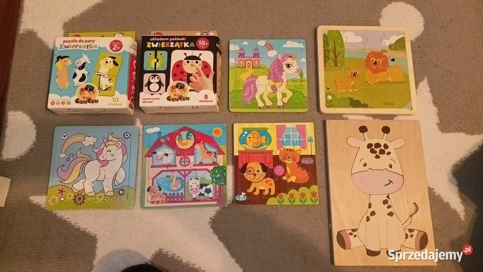 Układanki puzzle dziecięce drewniane inne zestaw Godziszka