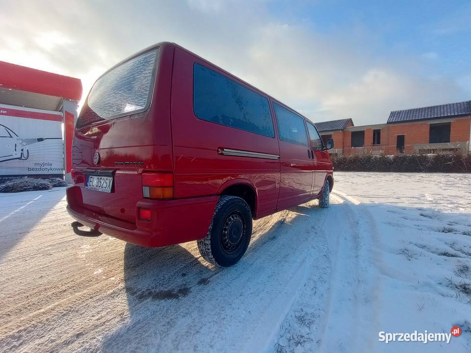 Volkswagen T4 transporter caravelle DŁUGI LIFT 9 wiśniowy Łódź