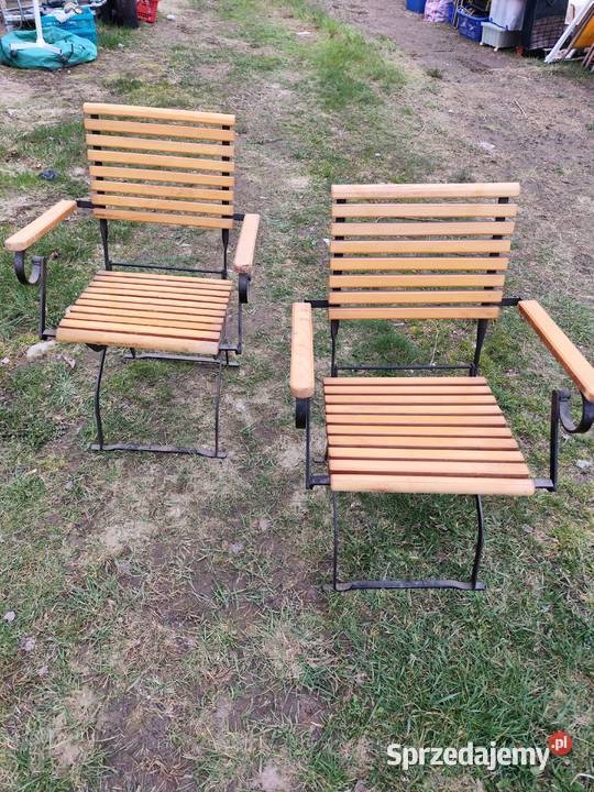 krzesla ogrodowe metal drewno dolnośląskie Lubin