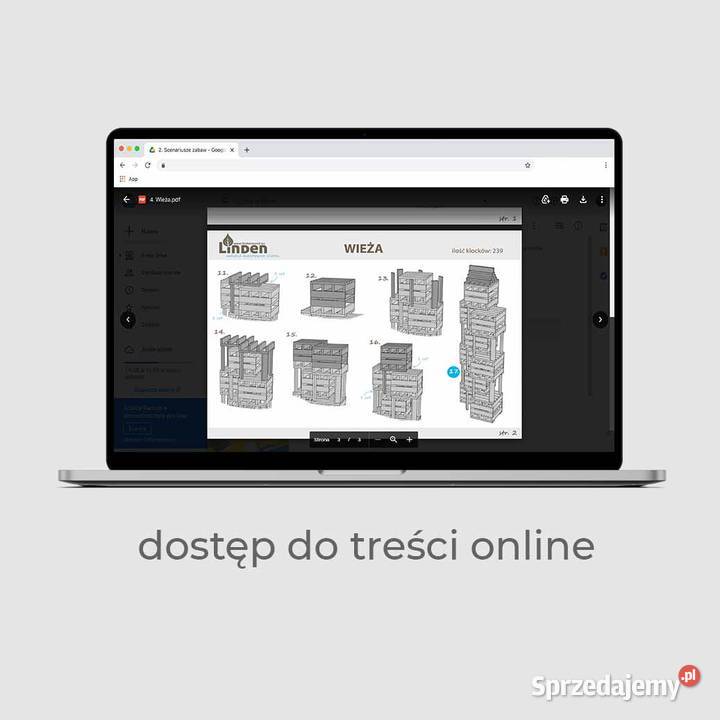 PLATFORMA Z MATERIAŁAMI DO ZABAWY KLOCKI LINDEN Wrocław