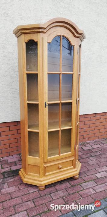 Witryna dębowa stylowa prosta kredens regał mazowieckie Garwolin