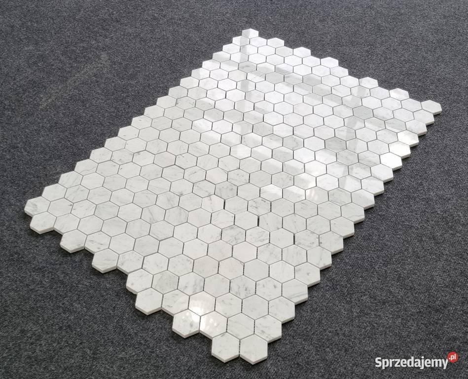 MOZAIKA MARMUROWA BIANCO CARRARA HEXAGON Dom i Ogród dolnośląskie
