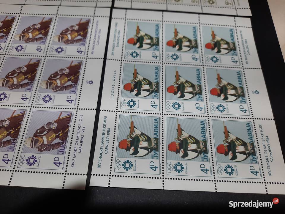znaczki JUGOSŁAWIA 1984 Olimpiada Sarajewo 8 Warszawa