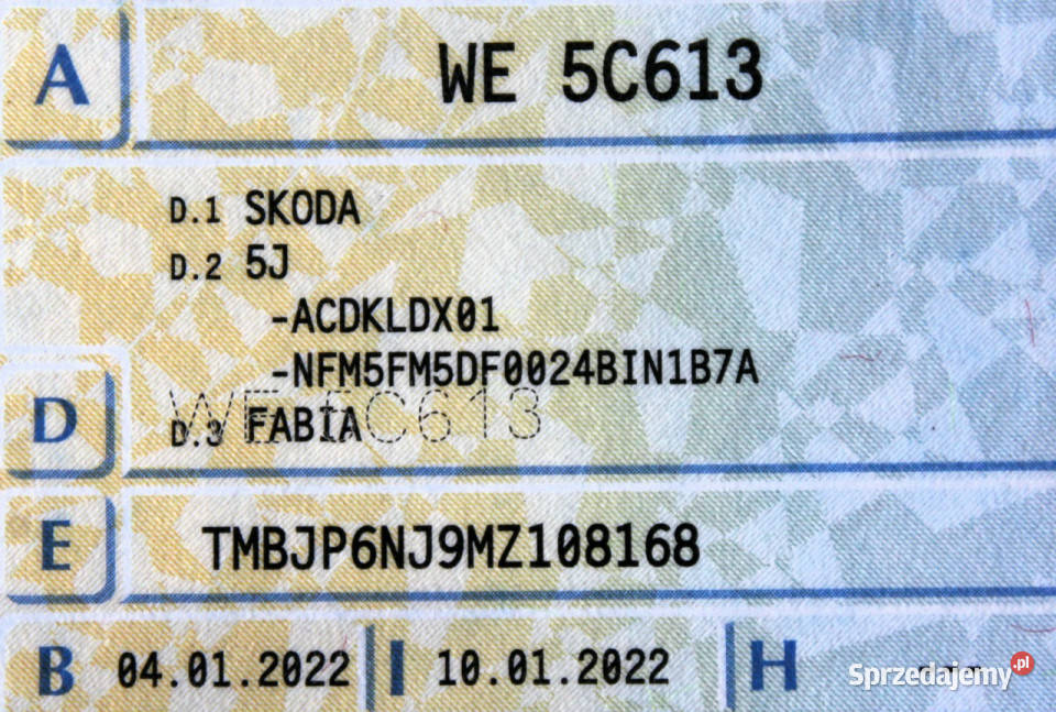 koda Fabia FV23 SalonPL Rej2022 Ambition 10TSI Sokołów