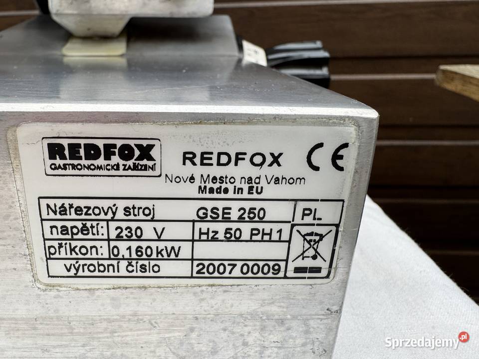 Krajalnica do wędlin i serów gastro REDFOX 250 Bielsko-Biała