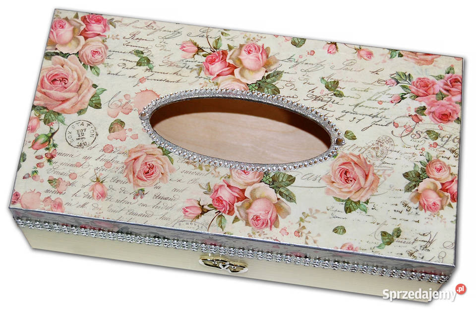 CHUSTECZNIK drewniany RÓŻE glamour shabby chic Bydgoszcz