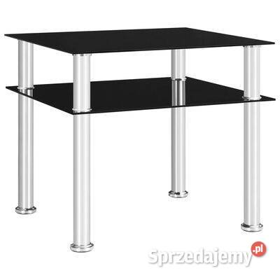 vidaXL Stolik boczny czarny 45x50x45 hartowane mazowieckie Warszawa