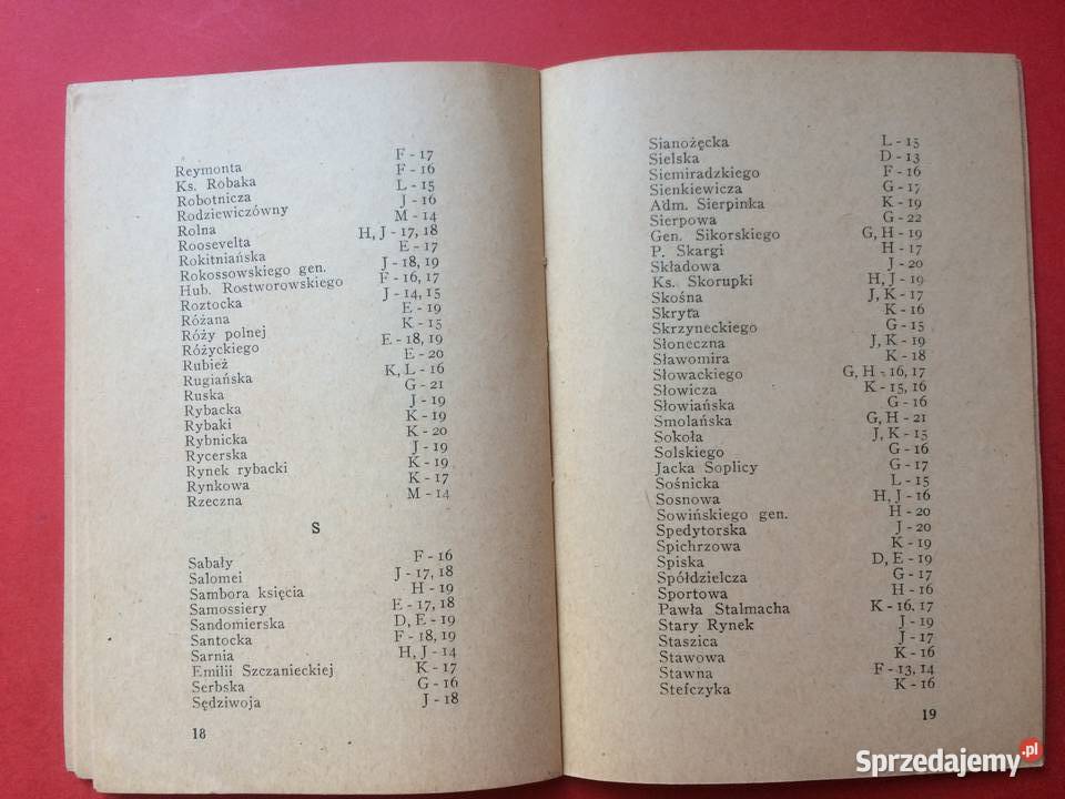 843 Skorowidz Do Planu Miasta Szczecina Szczecin