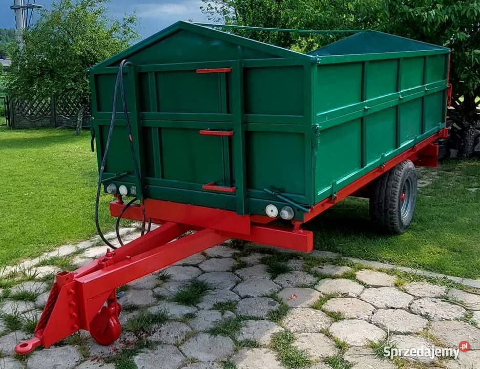 Przyczepa jednoosiowa wywrotka 3 strony nieuszkodzony śląskie Pilica