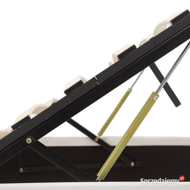 Rama łóżka z podnośnikiem biała sztuczna skóra 98cm sprzedam