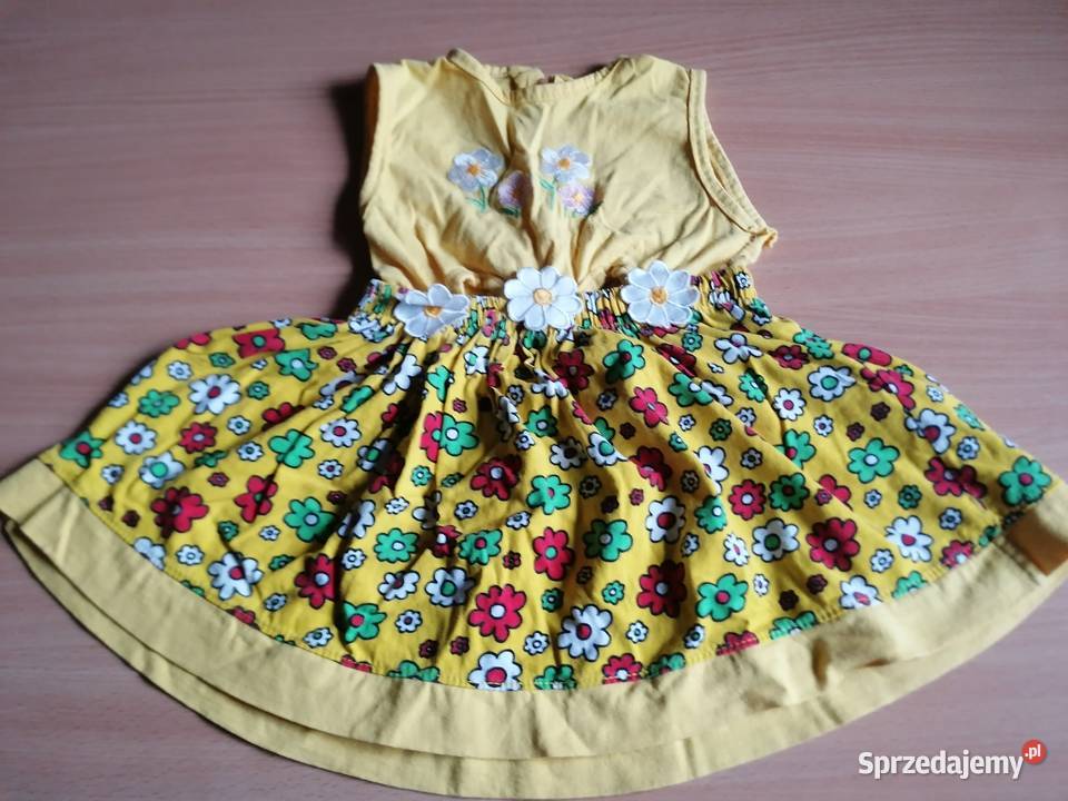 Sukienka żółta w kwiatki rozmiar 98104 Łódź