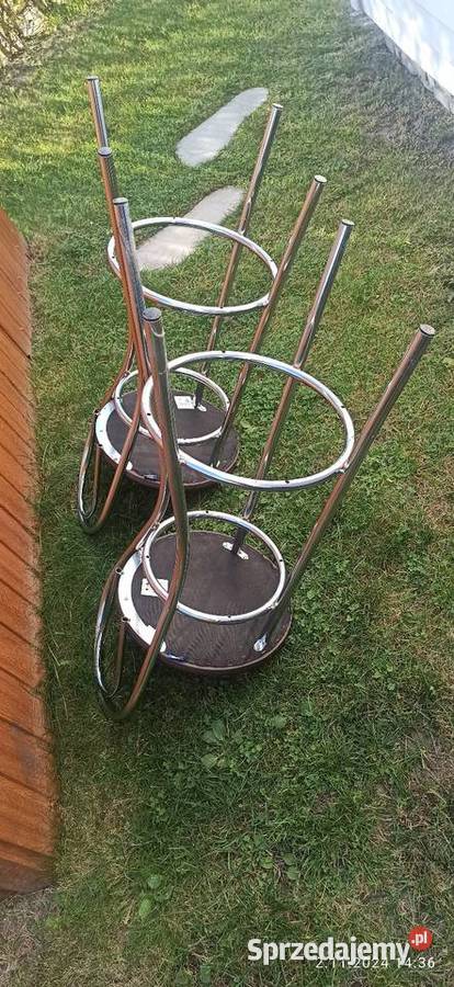 Hokery barowe 2sztuki ładne wysokie krzesła