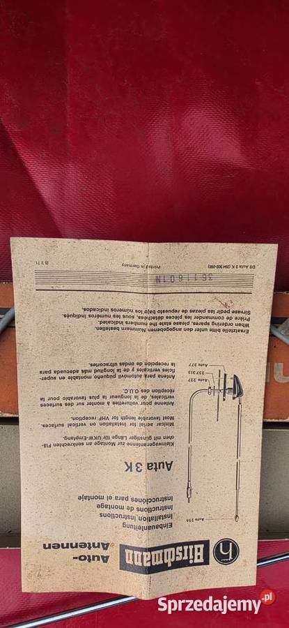 Antena hirschmann 1971 nowa osobowe
