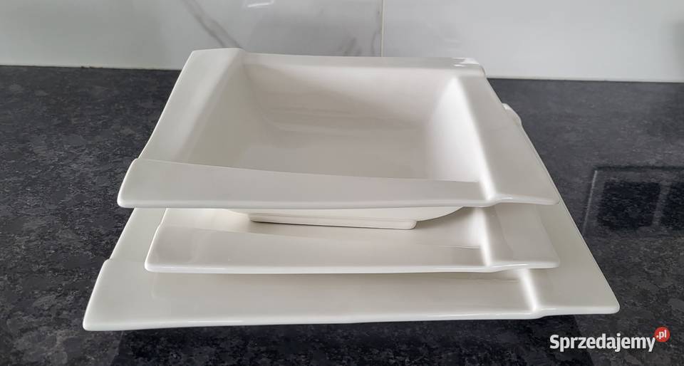 Serwis obiadowy kwadratowy Ambition 18 elementów