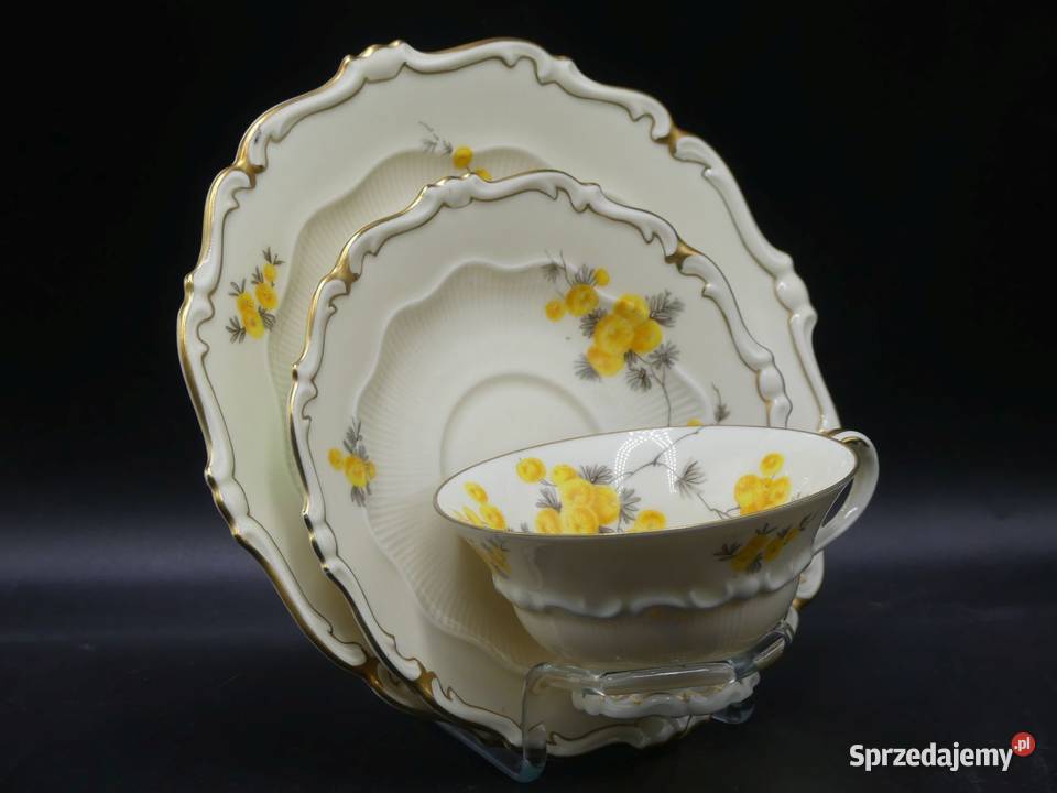 Komplet śniadaniowy Sorau Żary żółte Mimozy wielkopolskie Poznań