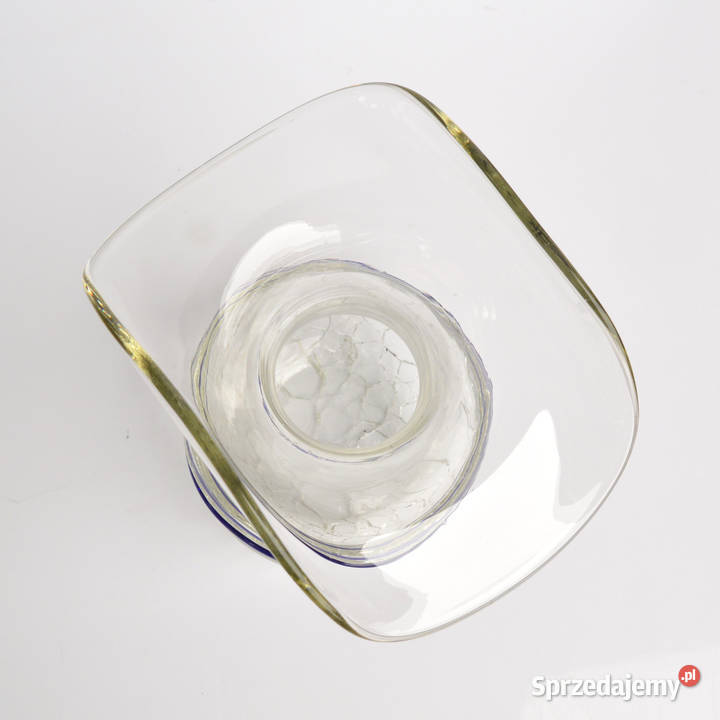 Wazon ze szkła lodowego Harrachov Sklo Czechy Warszawa
