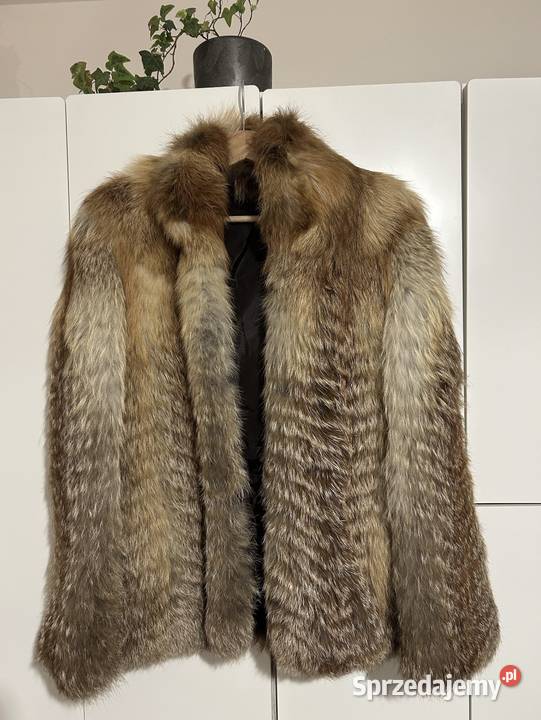 Futro z lisa brązowy/beżowy Sławno