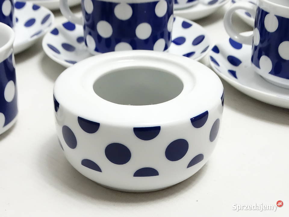 Zestaw Porcelanowy W Grochy Wellco Krefeld Biłgoraj