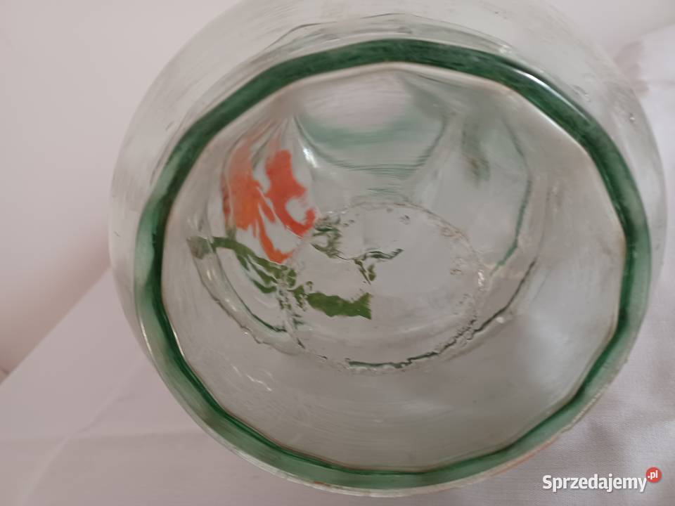 Szklany malowany kufel z motyw kwiatowymJasna dolnośląskie sprzedam
