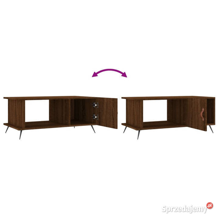 Stolik kawowy brązowy dąb 90x50x40 WM829467 Warszawa