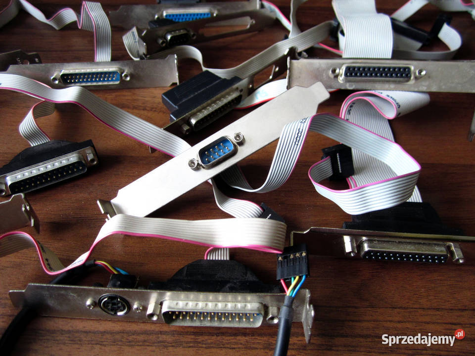 Tasiemki RS 232 DB25 DB9 LPT Komputer retro