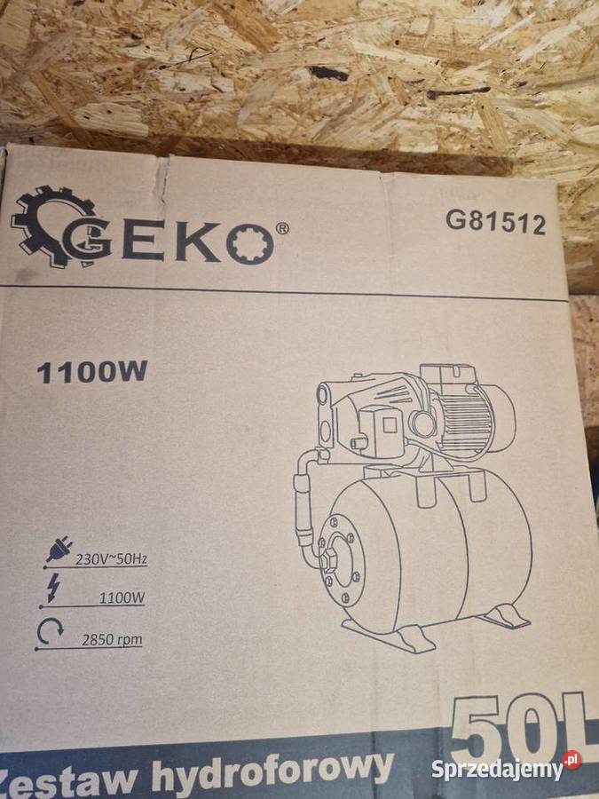 Hydrofor 50L zestaw 1100W pompa żeliwo 60Lmin Pompy i hydrofory wielkopolskie Głogowa