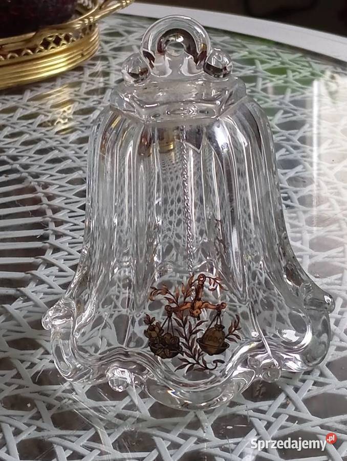 Dzwonek kryształowy z zadaniem waga Porcelana i szkło lubuskie sprzedam