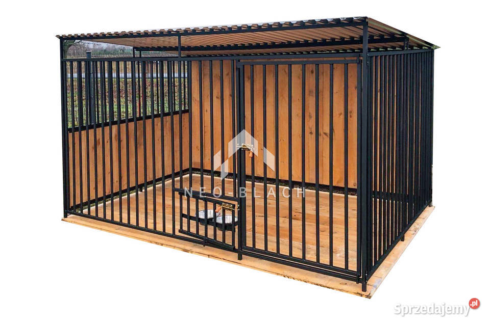 Kojec Psów 25x2m Uchwyt na miski Drewniana