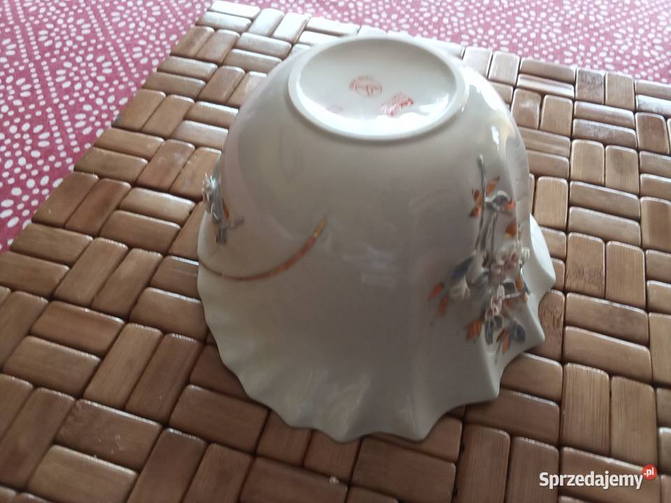 Prl bomboniera iryzowany cienka porcelana Fenix łódzkie