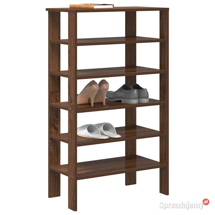 Półka na buty brązowy dąb 61x32x105 WM859866 mazowieckie Warszawa