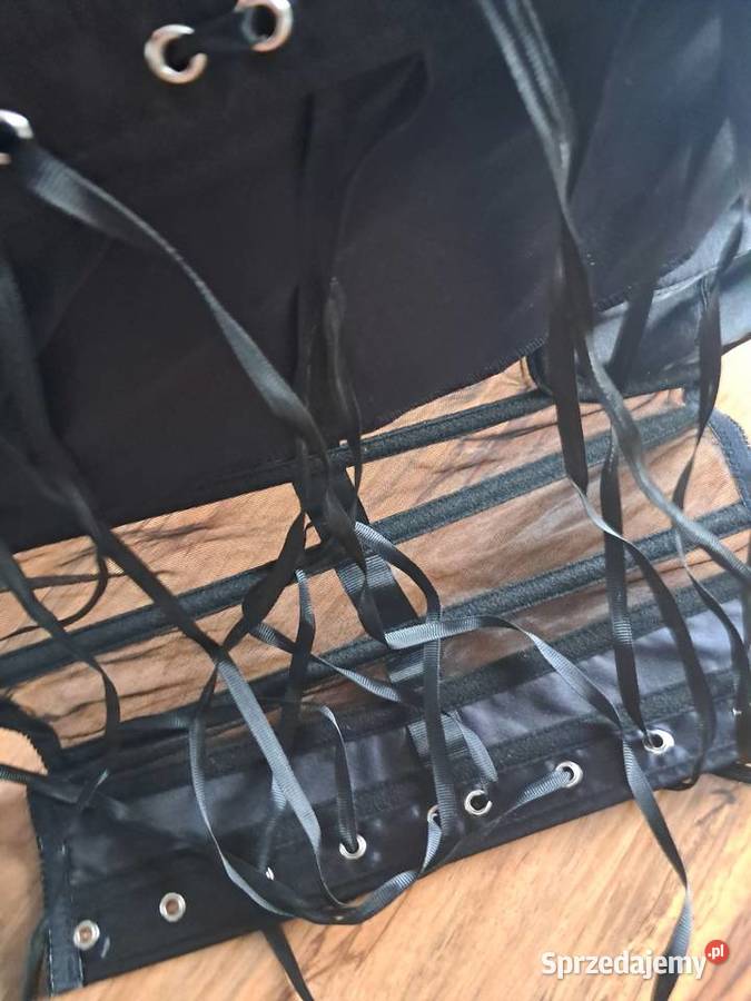 nowy piękny czarny przeźroczysty gorset rozmiar Inna marka Body i gorsety Sandomierz