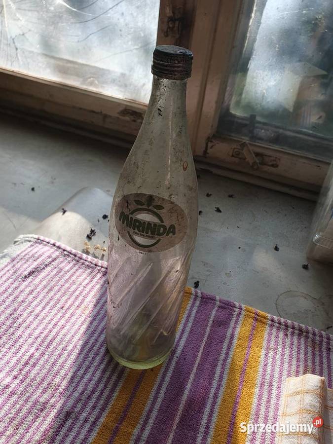 Stara Butelka MIRINDA 1L PRL Lata 7080 szkło Warszawa