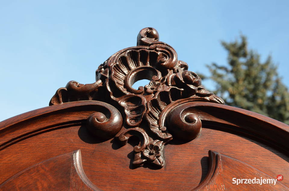 Witryna ludwik dębowa brązowa stylowa kredens Kalisz