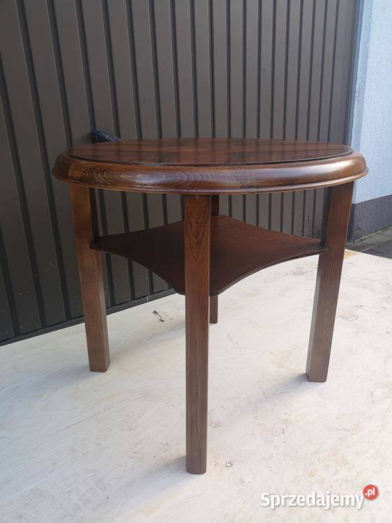 Stolik Ława Okrągły ARTDECO Orzech Antyk Stary Swarzędz