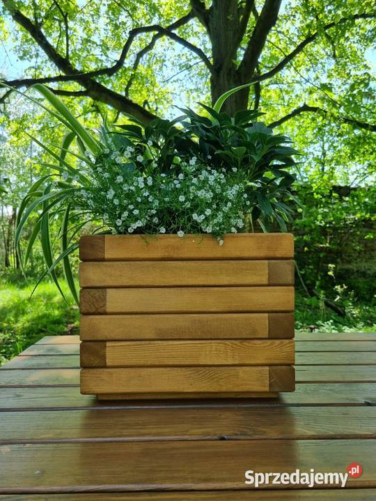 Donica drewniana sosnowa KWADRATOWA Kalety