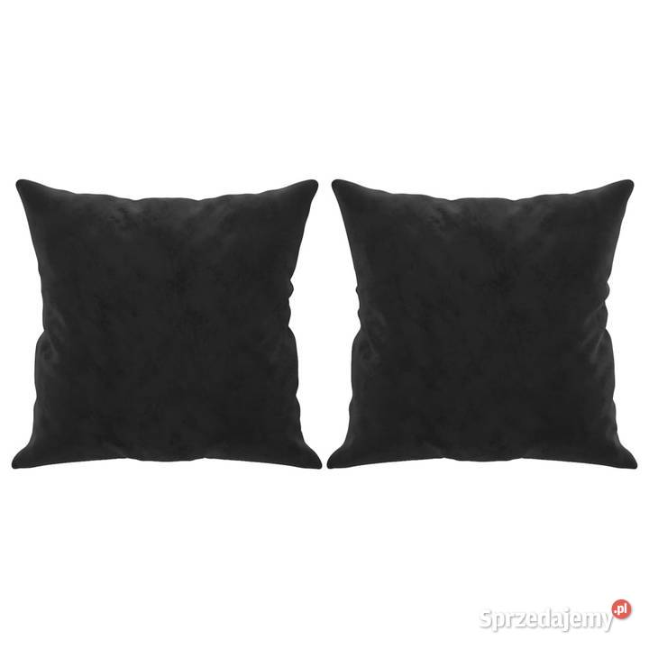 2osobowa sofa z poduszkami czarna 120 aksamit Dom i Ogród Warszawa