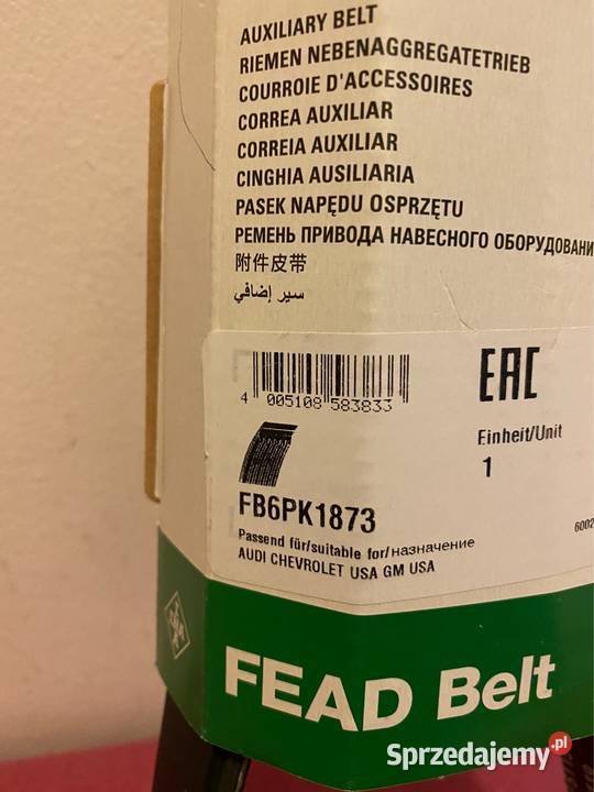 INA Pasek Wielorowkowy 6PK1873 FB6PK1873 osobowe dolnośląskie Wrocław
