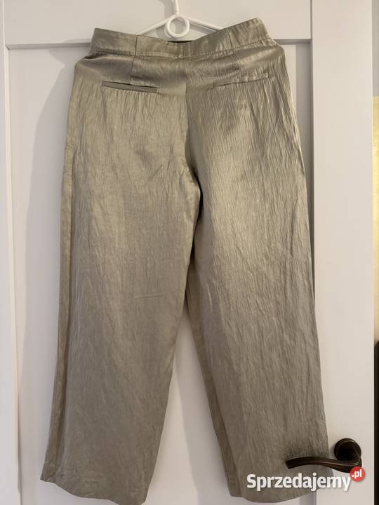 Spodnie damskie 34 Massimo Dutti wiskoza len Spodnie Częstochowa
