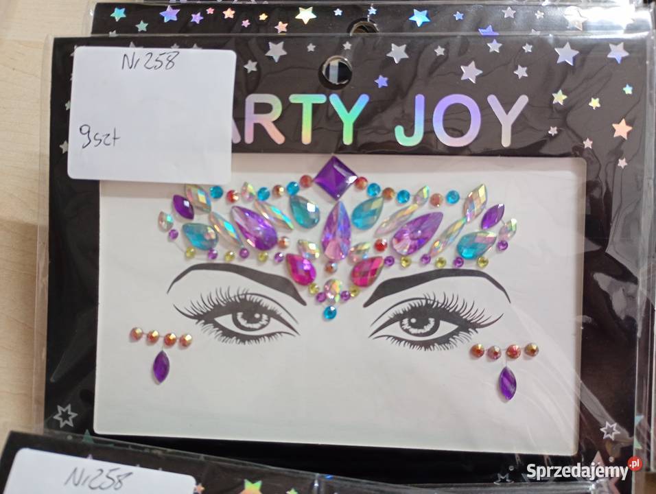 Kryształki na twarz PARTY JOY Cyrkonie Przysucha