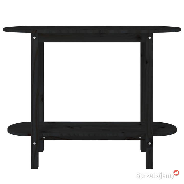Stolik konsolowy czarny 110x40x80 lite drewno Stoły