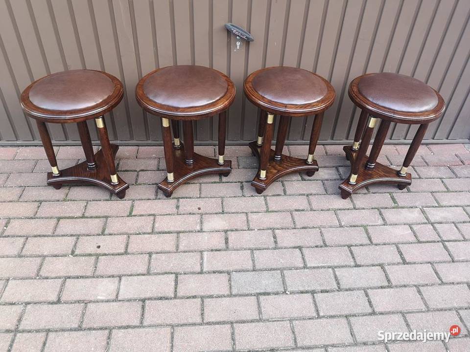 StołekTaboret Dębowy Lata 2030 Stary Antyk wielkopolskie