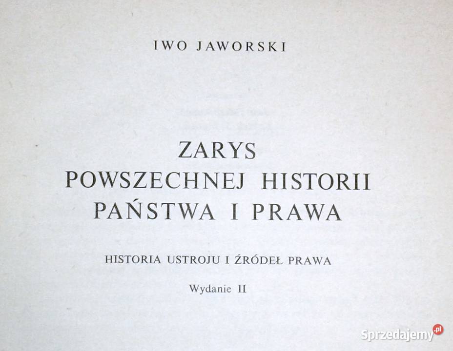 Zarys powszechnej historii państwa i prawa Iwo Kultura i Rozrywka