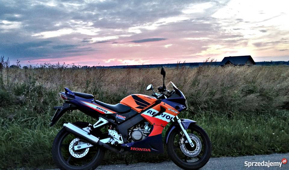 Honda CBR 125 uszkodzona pomarańczowy łódzkie