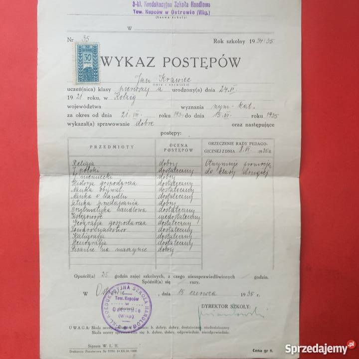 658 Wykaz Postępów Szczecin