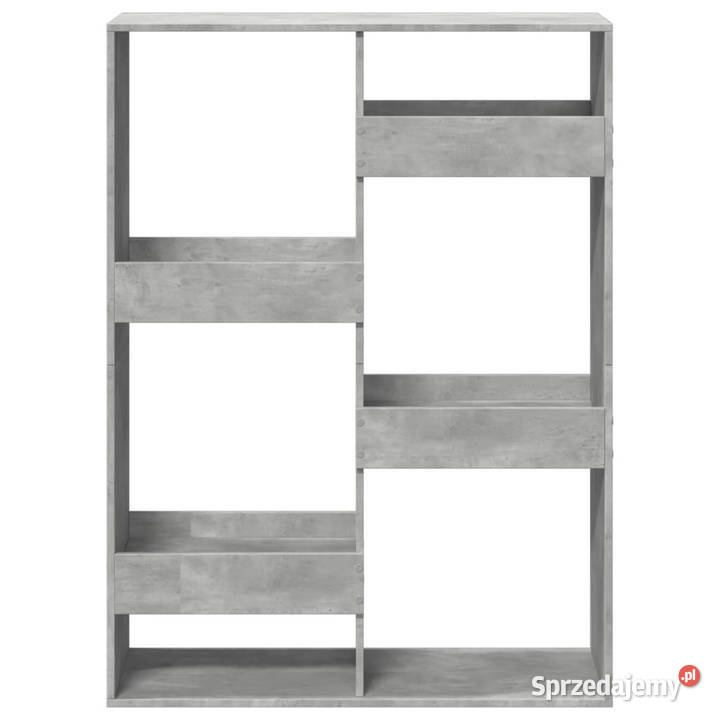 Regał szarość betonu 100x33x135 materiał Warszawa
