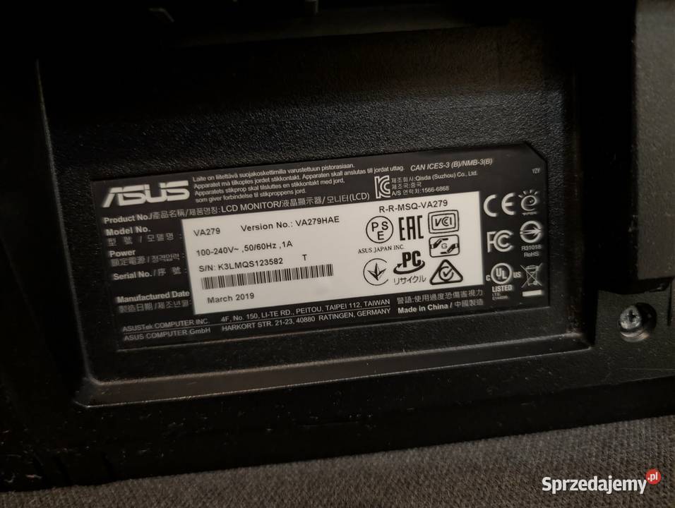 Monitor Asus VA279HAE 27 VA Gdańsk