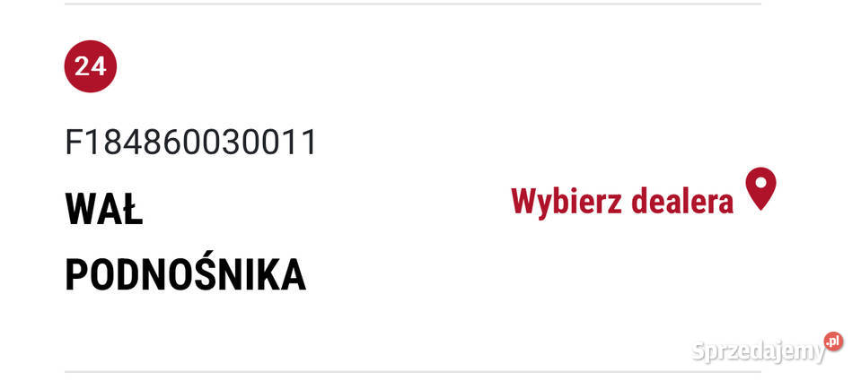 Wał podnośnika Fendt seria 600 Solec