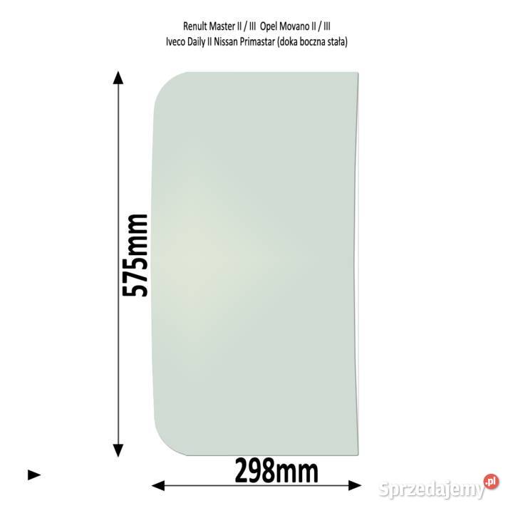 Szyba boczna drzwi doka RENAULT Master Movano szyby świętokrzyskie Kielce