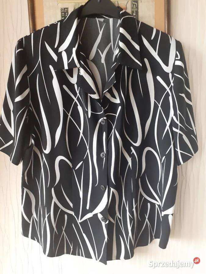 Krótka lekka bluzka białoczarna opolskie Opole sprzedam