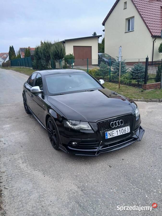 Audi A4 B8 18tsfi pełen SLine Czarne Samochody osobowe Elbląg sprzedam